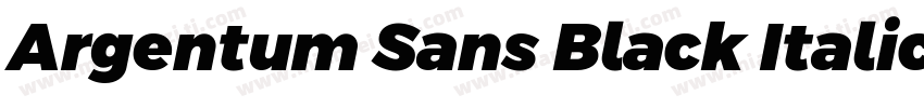 Argentum Sans Black Italic字体转换